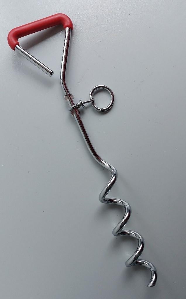 Aanlegspiraal - Hondenpen met Handvat en Ring - 41cm (Nieuw), Dieren en Toebehoren, Ophalen of Verzenden, Nieuw