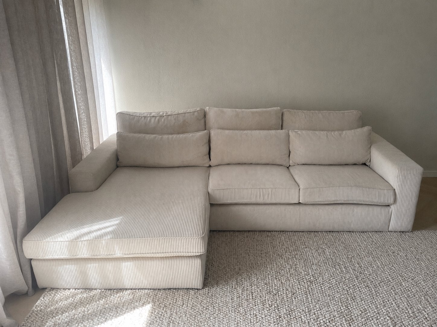 Beige hoekbank, Ophalen, Gebruikt