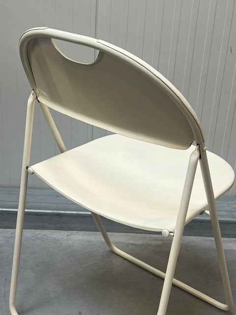 Kinno klapstoel Niels Gammelgaard jaren 80 vintage retro wit, Huis en Inrichting, Ophalen, Gebruikt, ., Wit