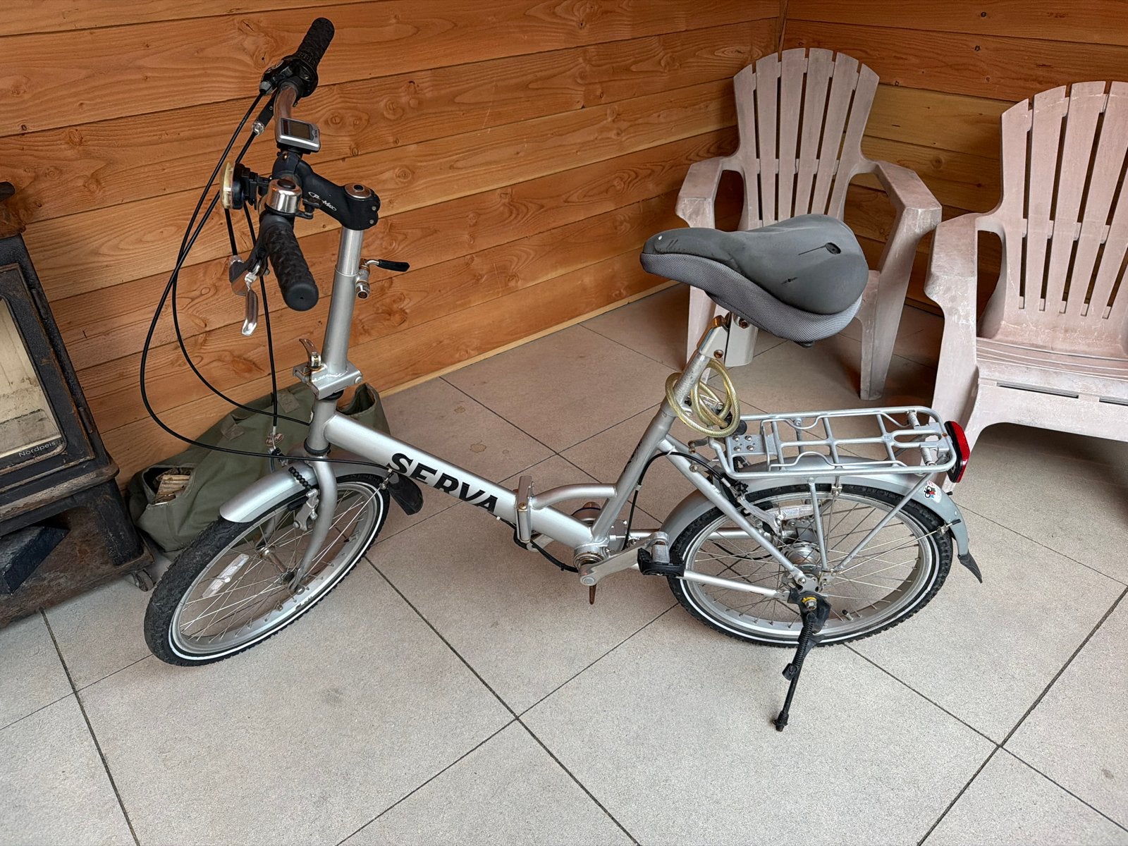 Serva vouwfiets met cardanaandrijving - Zeer goede staat, 20 inch of meer, Velgrem, Zo goed als nieuw, Totaal opvouwbaar