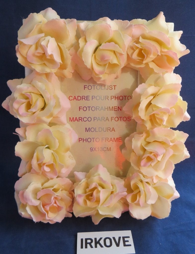 LEUKE FOTOLIJST * VOL MET ROZEN * 9 / 13 cm *, Met glas, Verzenden, Nieuw, Wissellijst
