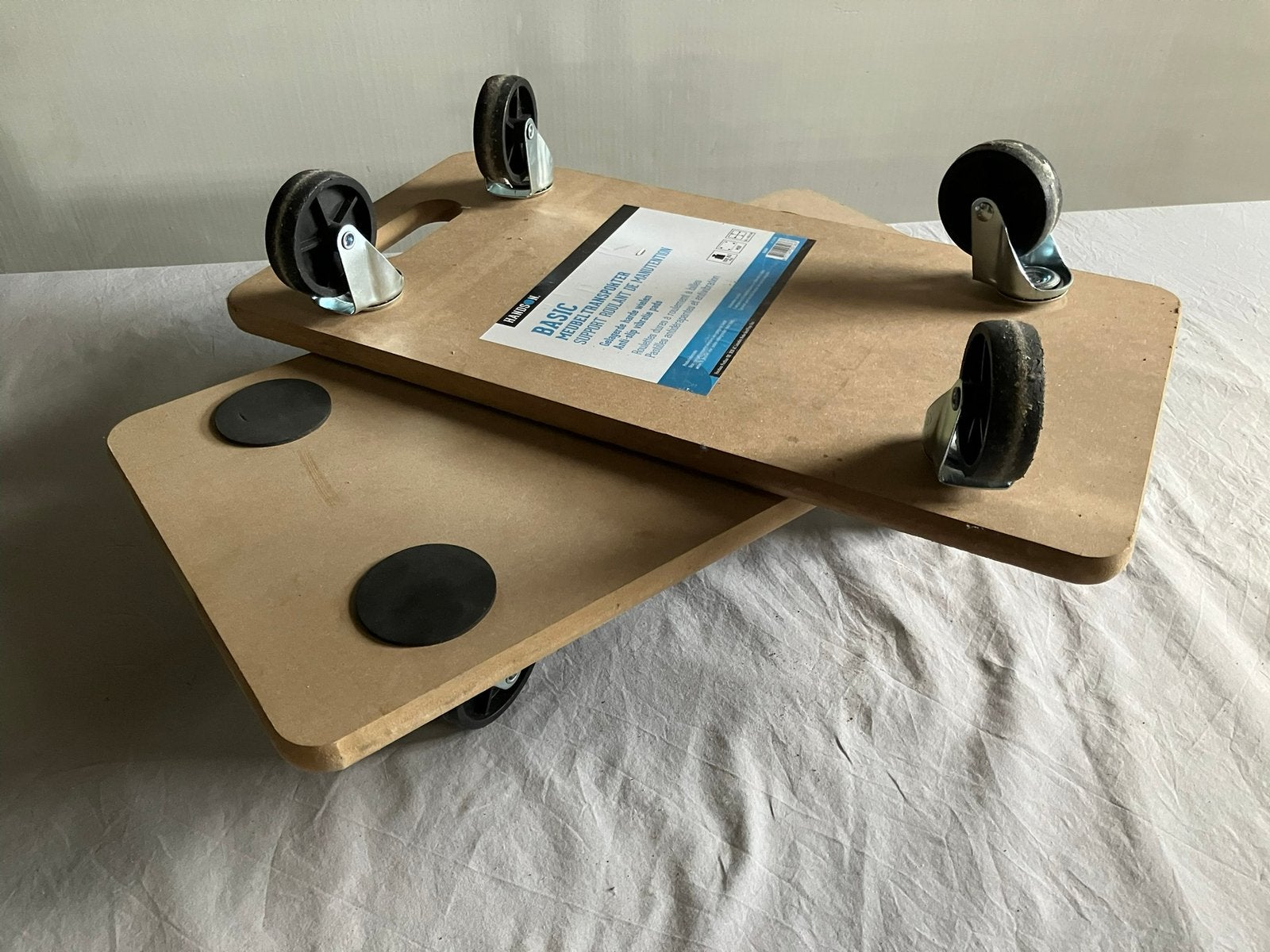 2 st meubel transsporters 57x29cm, Doe-het-zelf en Verbouw, Minder dan 60 liter, Ophalen, Zo goed als nieuw, Transportkar