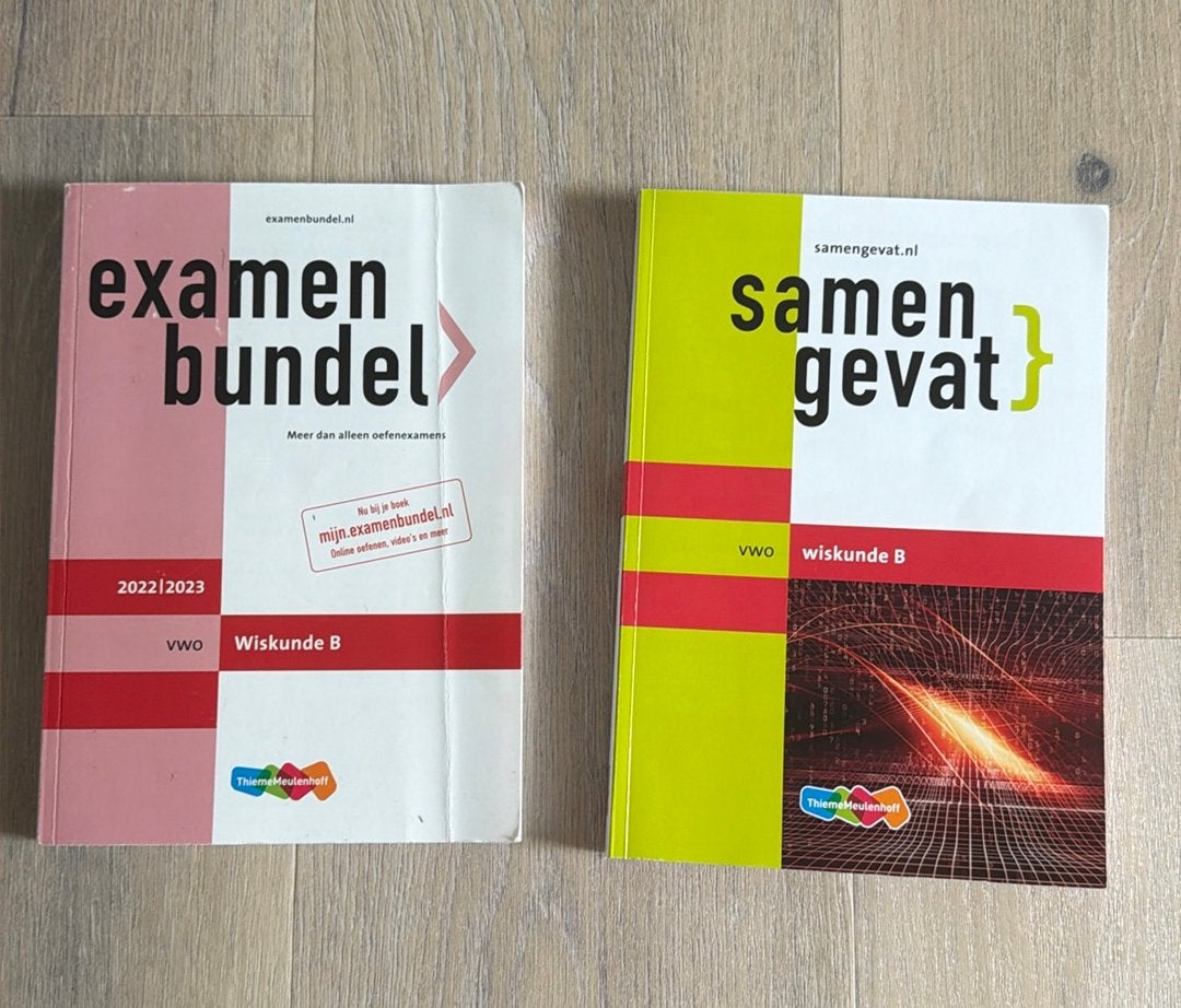 Examenbundel wiskunde B VWO 2022/2023 met samengevat, Boeken, Ophalen of Verzenden, Zo goed als nieuw, VWO