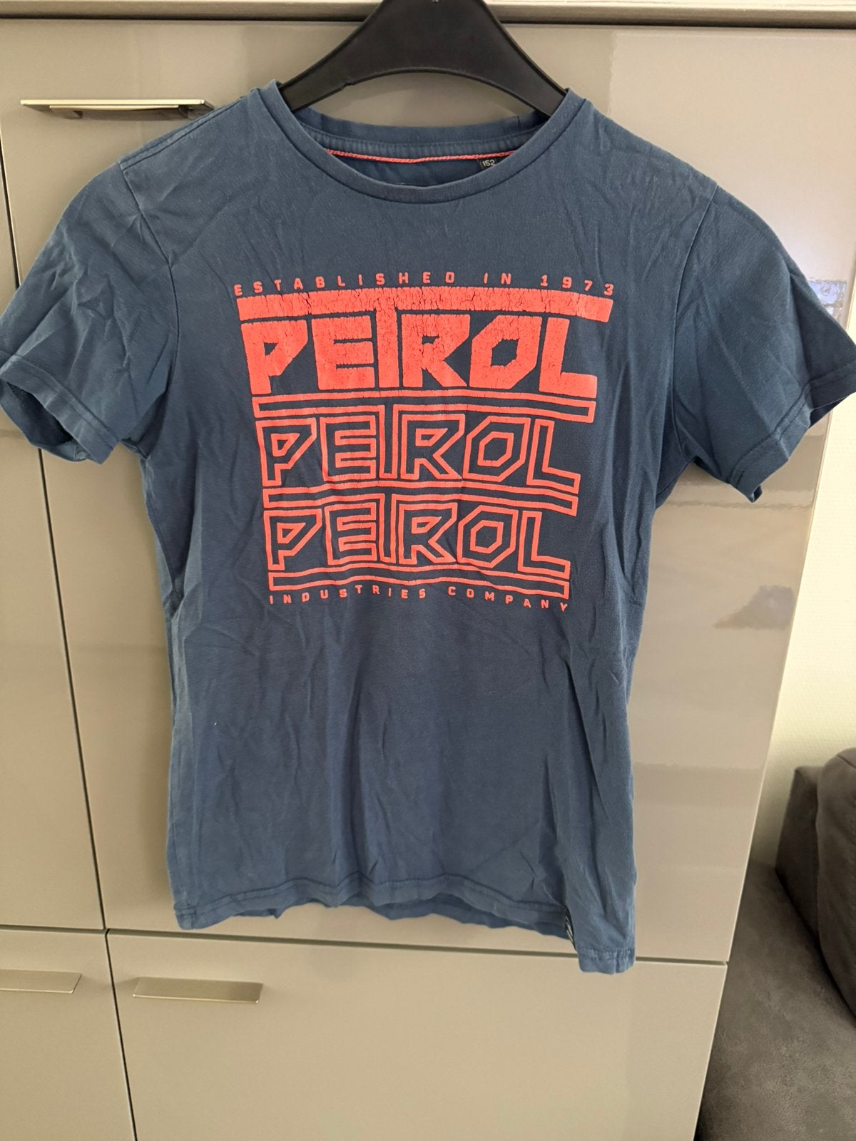 Petrol maat 152, Ophalen of Verzenden, Zo goed als nieuw, Jongen, Shirt of Longsleeve