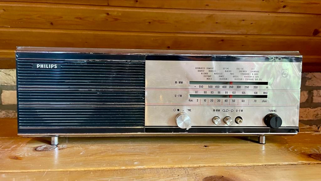 Vintage Philips Radio 22RB281 /00 - Buizenradio 1969, Antiek en Kunst, Ophalen of Verzenden