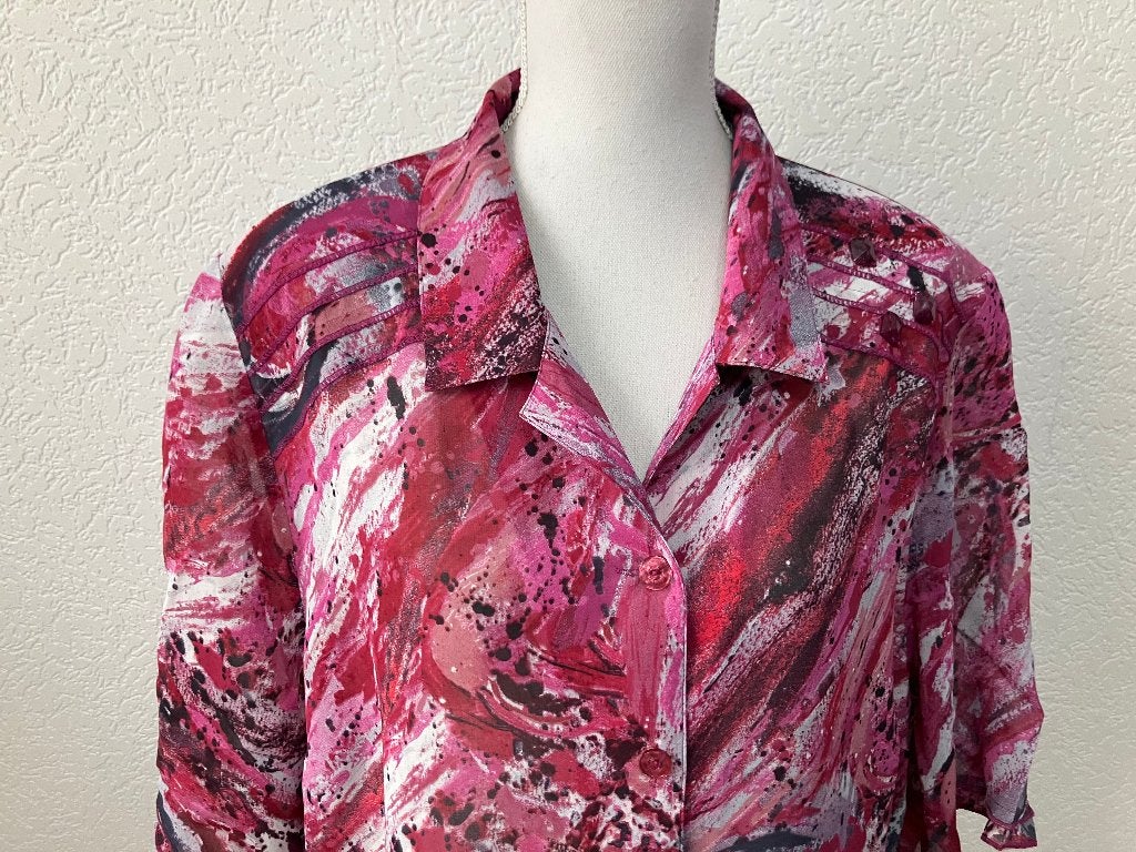 chalou  52 valt als 50 oksel tot oksel 70 cm-100% viscose, Chalou, Ophalen of Verzenden, Zo goed als nieuw, Maat 46/48 (XL) of groter