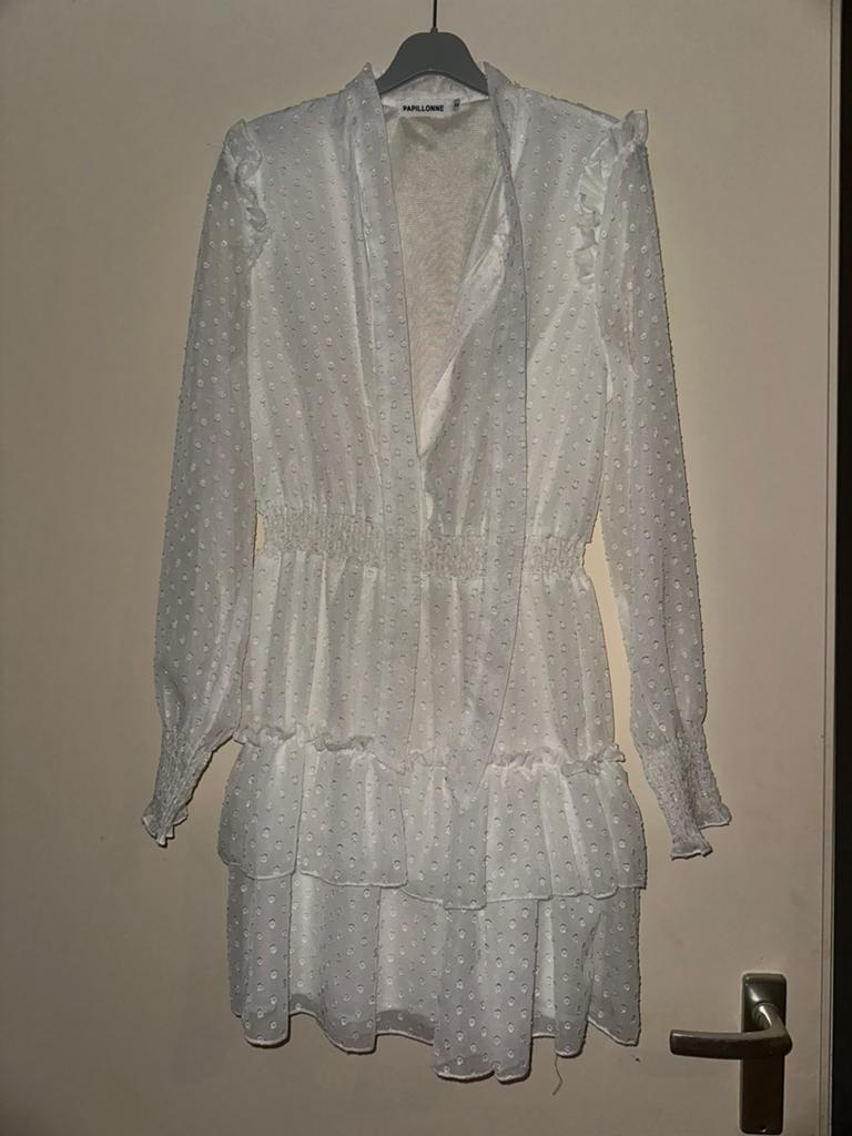 Dames witte jurk van Papillonne, Kleding | Dames, Maat 38/40 (M), Wit, Ophalen of Verzenden, Zo goed als nieuw