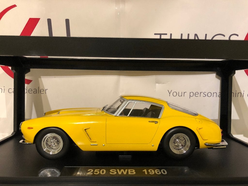 KK-Scale 1:18 Ferrari 250 GT SWB Passo Corto 1961 geel nieuw, Hobby en Vrije tijd, Modelauto's | 1:18, Ophalen of Verzenden, Nieuw