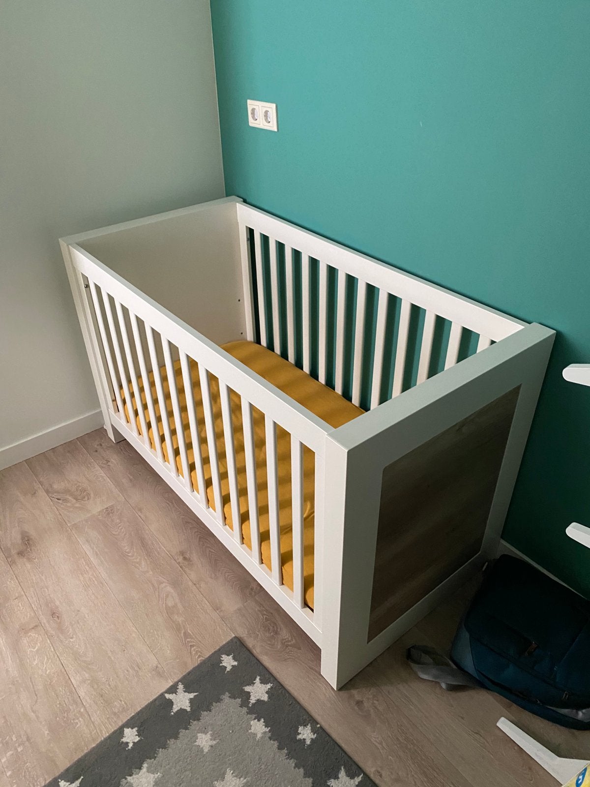 Ledikant Kidsmill Long Island, Ophalen, Zo goed als nieuw, Minder dan 140 cm, Minder dan 70 cm