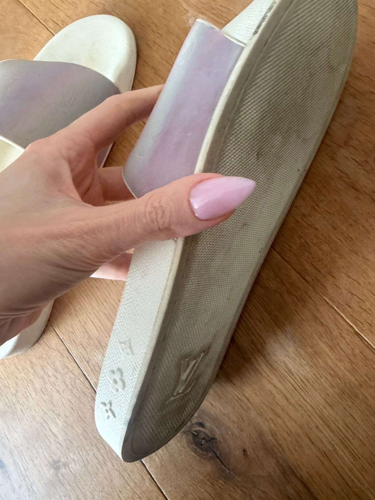Originele louis vuitton slipper maat 42 unisex, Ophalen of Verzenden, Zo goed als nieuw, Zwart