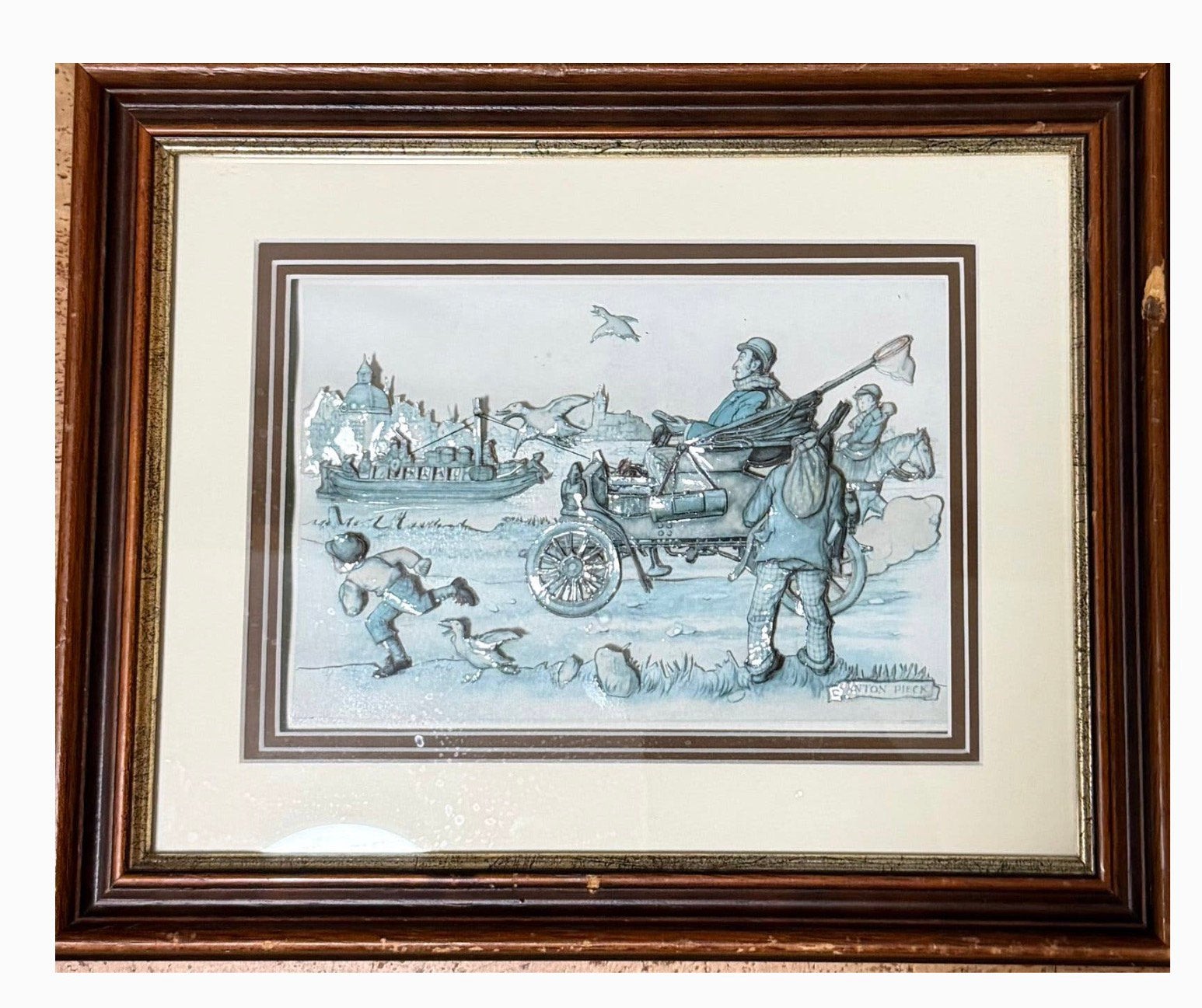 3D shadow box art piece 1966 Dutch artist Anton Pieck 37x30., Ophalen of Verzenden