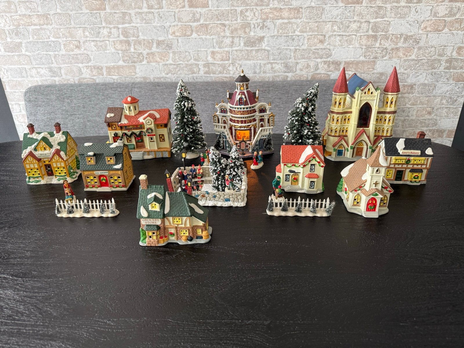 Groot Kerstdorp Set met Verlichting & Figuren | Fortune, Diversen, Ophalen, Gebruikt
