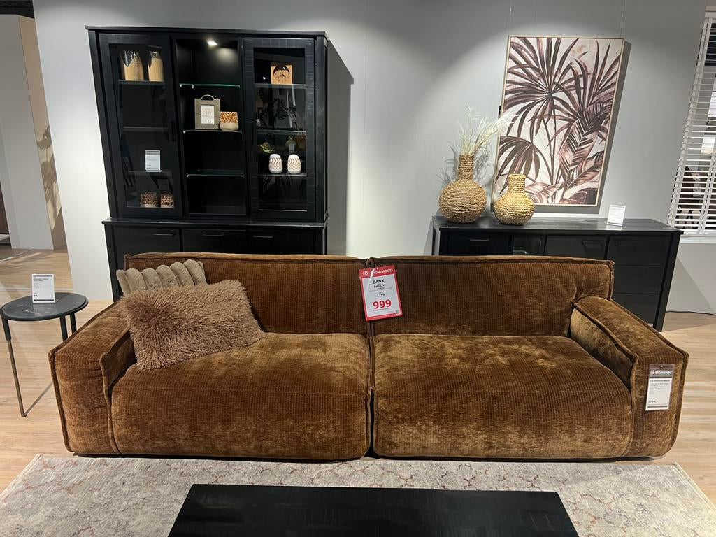 Showmodel 3 zits bank Baggy, Ophalen, Zo goed als nieuw, 75 tot 100 cm, Stof