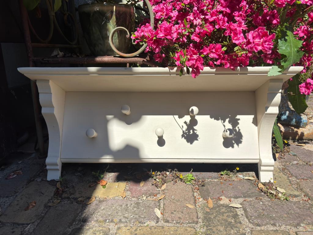 Mooi brocant houten wandrek, Ophalen