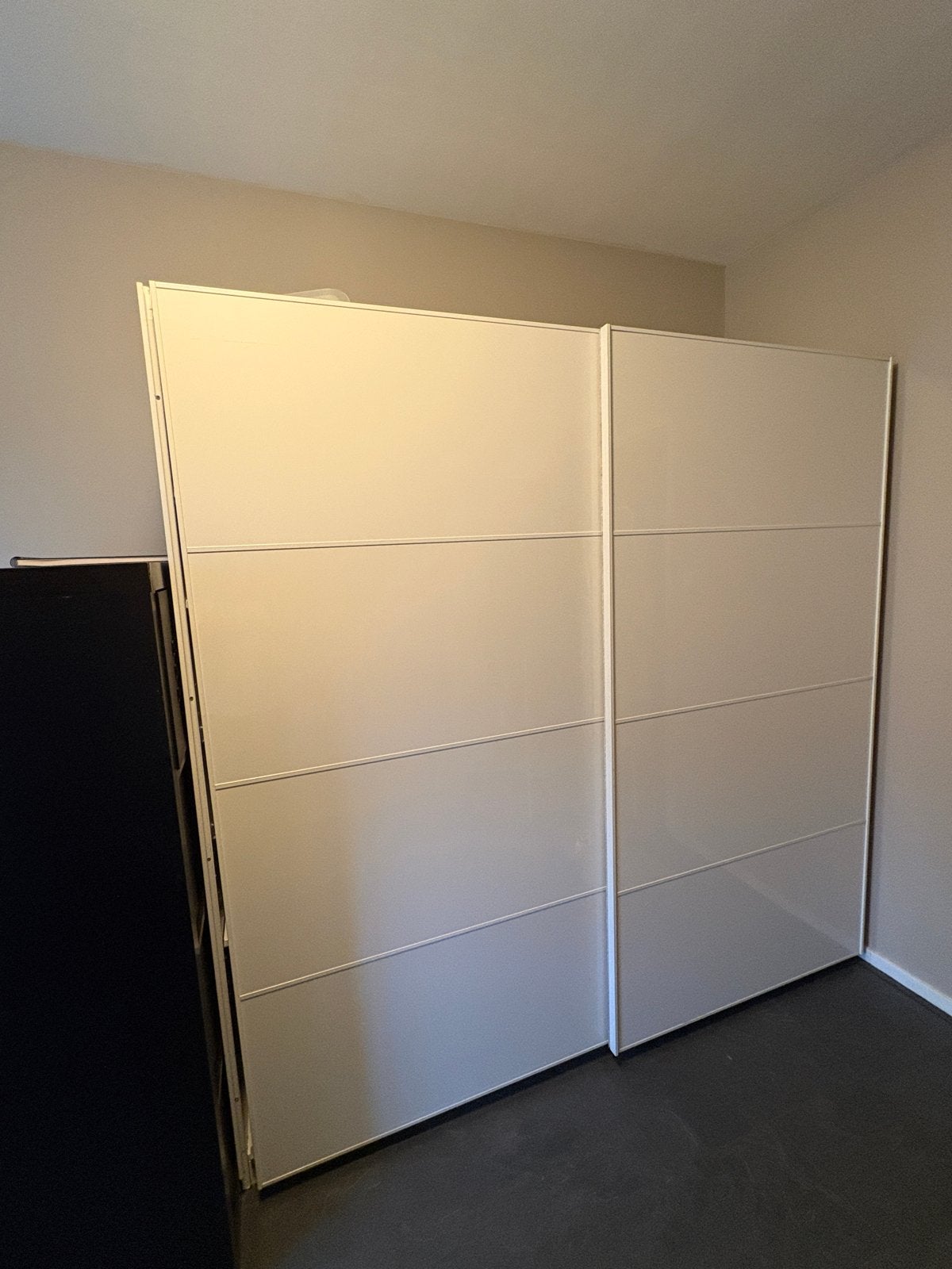 Ikea Witte kledingkast met schuifdeuren (200x200), Ophalen, Gebruikt, 200 cm of meer, 150 tot 200 cm