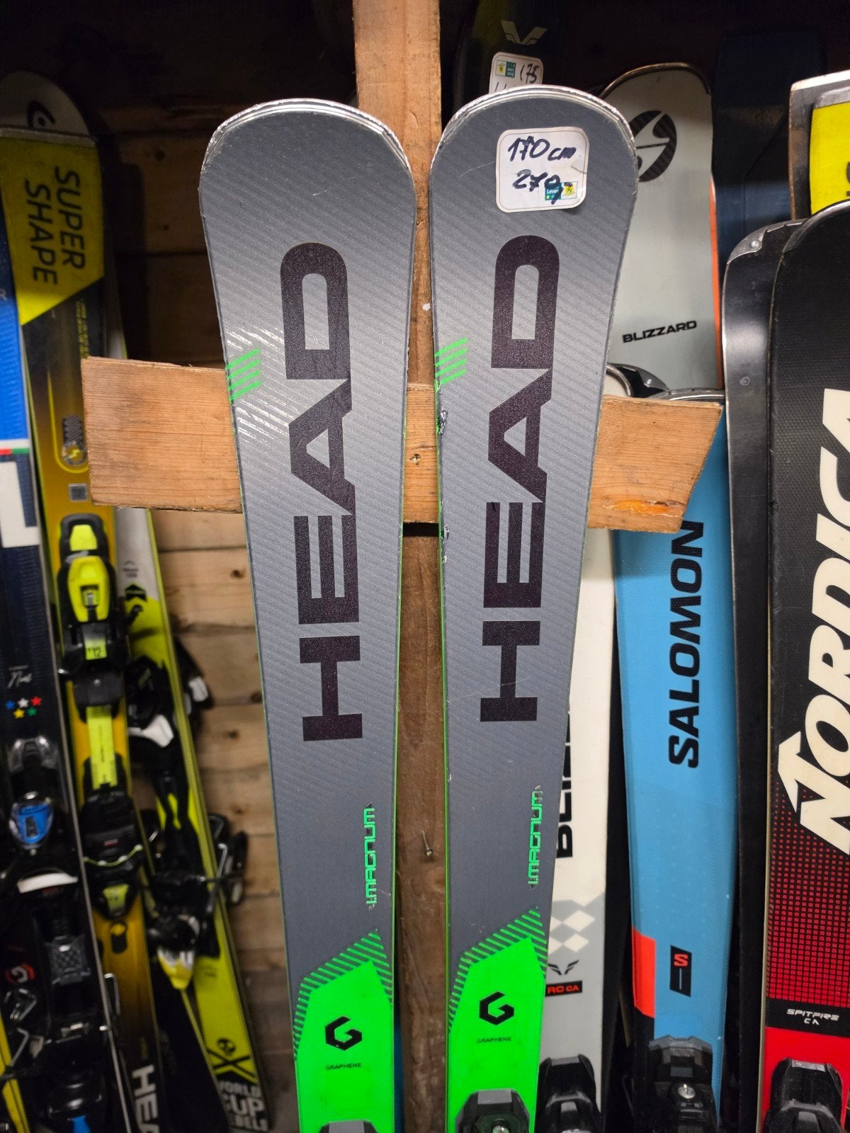 170cm HEAD SUPERSHAPE MAGNUM 1000€ VOOR KENNERS, 160 tot 180 cm, Gebruikt, Ophalen of Verzenden, Carve