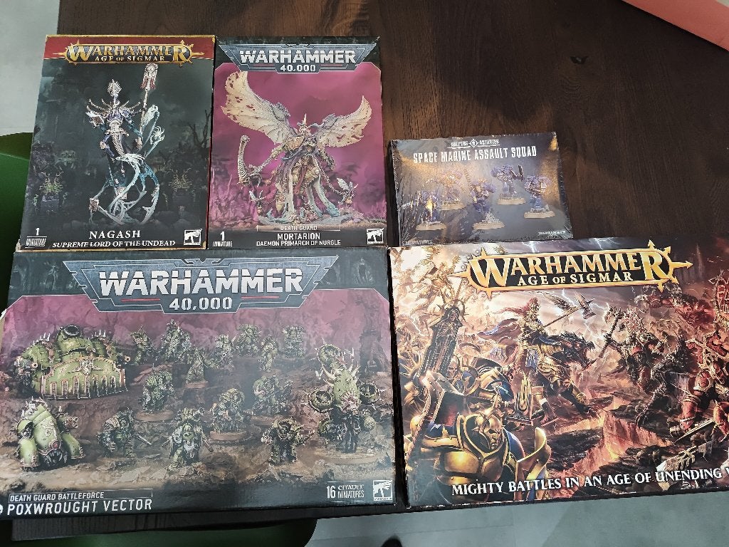 Warhammer boxes, Nagash, Death guard, Mortation, Marines, Hobby en Vrije tijd, Wargaming, Ophalen of Verzenden, Nieuw, Warhammer