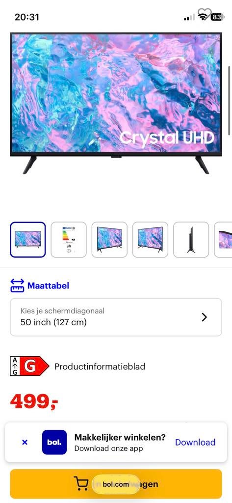 NIEUW! TELEVISIE 127CM, Ophalen of Verzenden, Nieuw, 60 Hz of minder, IPS