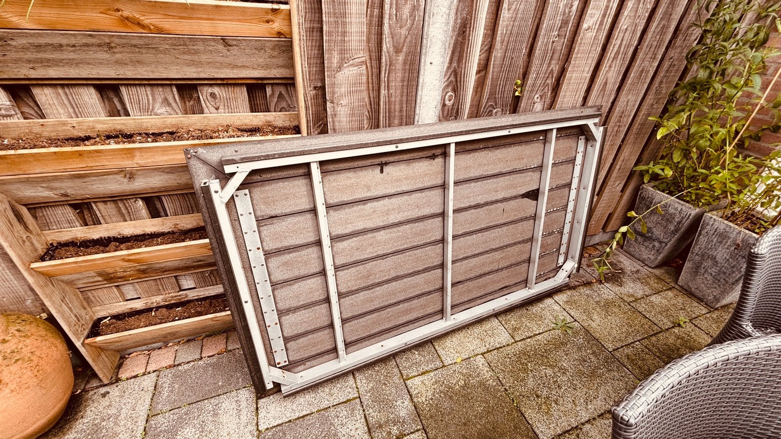 Mooie Tuintafel 180x101 cmm en 75 cn hoog, Ophalen of Verzenden, Zo goed als nieuw, Rechthoekig