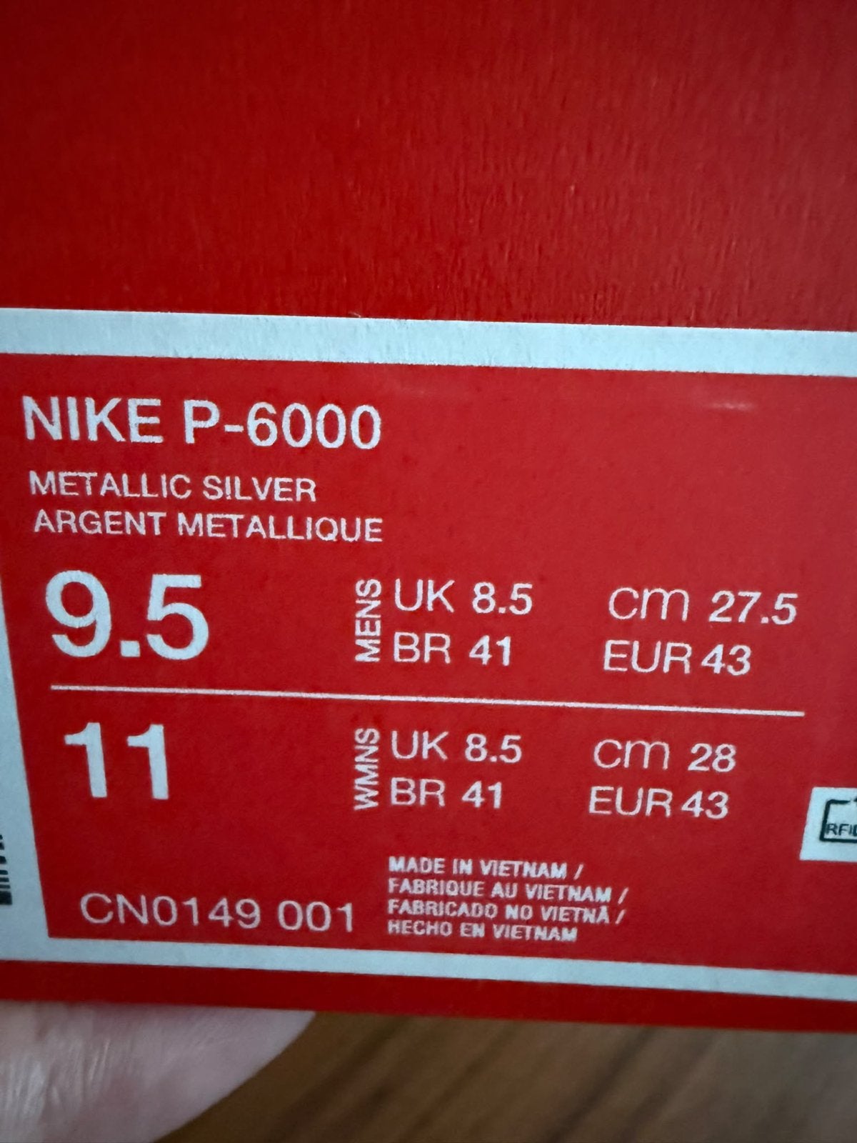 Nike P-6000 Metallic Silver - Maat 43, Ophalen of Verzenden, Nieuw, Overige kleuren, Sneakers of Gympen