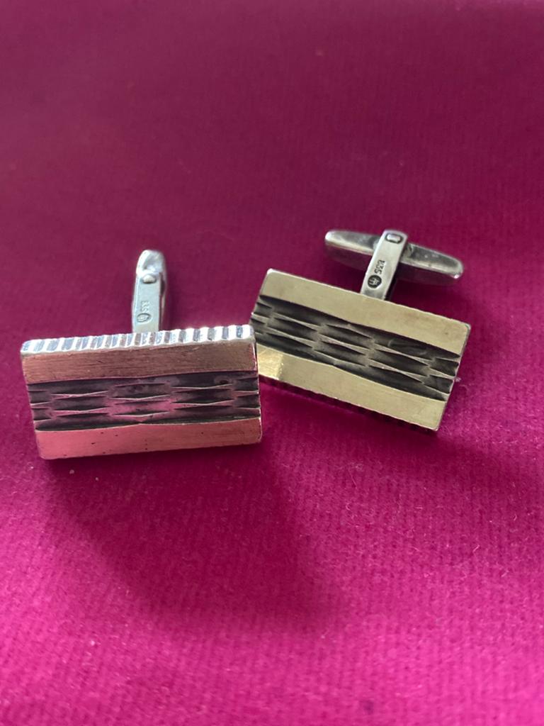 Unieke zilveren 835 manchetknopen met mooie accenten, Sieraden, Tassen en Uiterlijk, Manchetknopen, Verzenden, Zo goed als nieuw