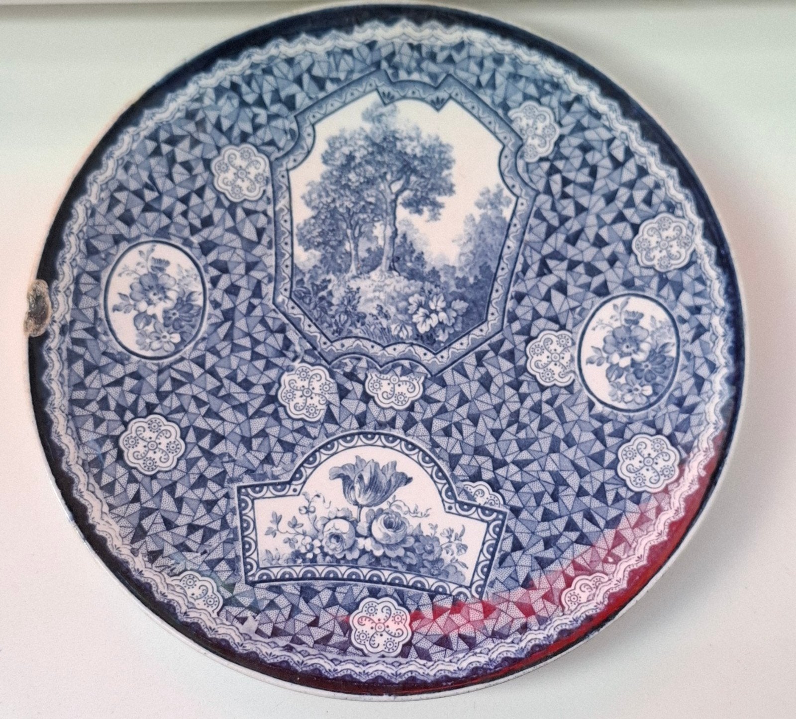 Villeroy & Boch wandbord/schaal, blauw-wit decor, Ophalen of Verzenden