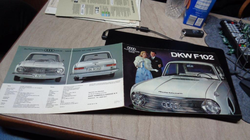 Folder  DKW  F102, Verzenden, Gelezen, Overige merken