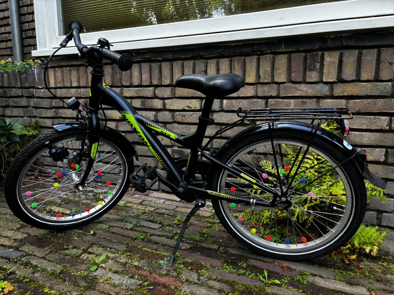 Stoere Noxon kinderfiets (20”), Fietsen en Brommers, Ophalen, Terugtraprem, Gebruikt, Handrem