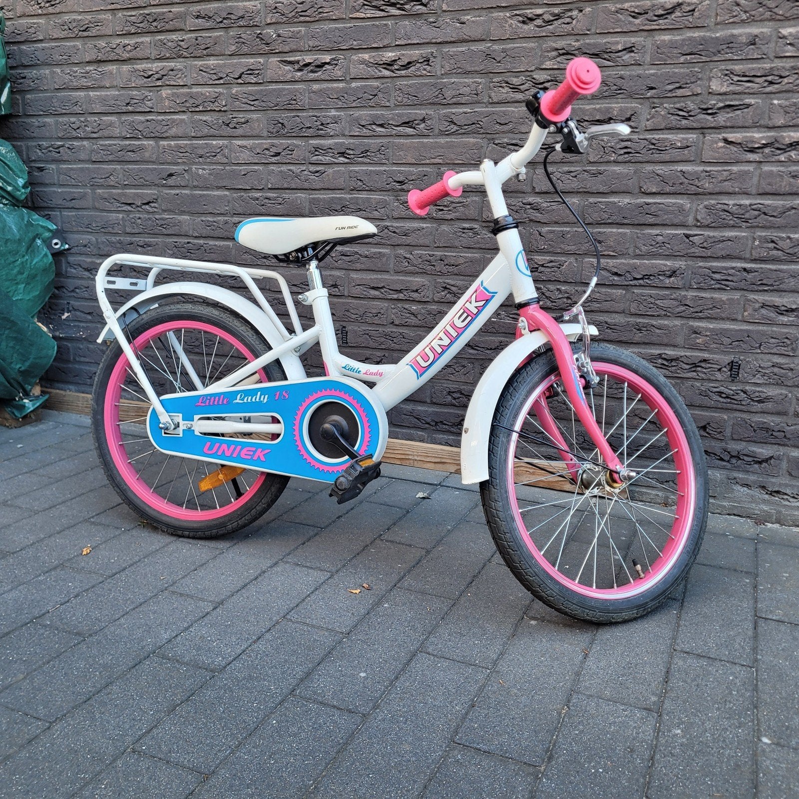 Meisjesfiets 18 inch, Fietsen en Brommers, Fietsen | Kinderfietsjes, Ophalen, Gebruikt, 16 tot 20 inch