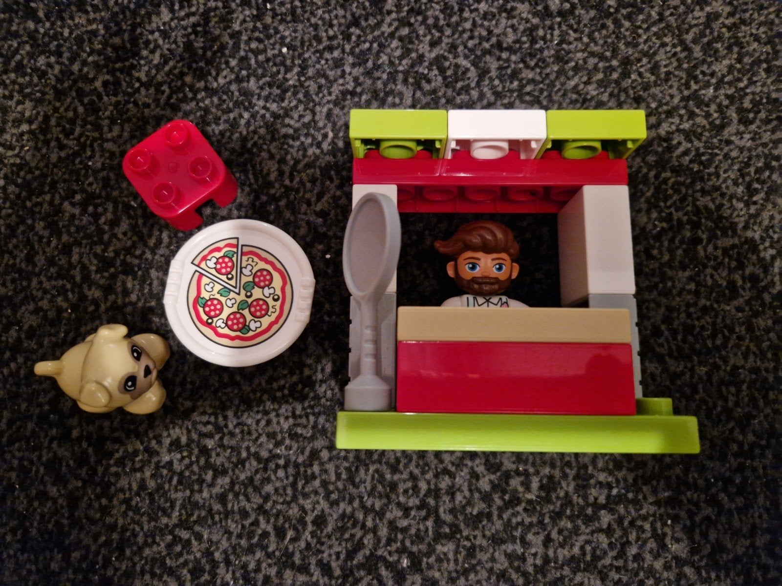 Duplo set 10927 Pizzeria - Compleet met boekje, Ophalen, Zo goed als nieuw, Duplo