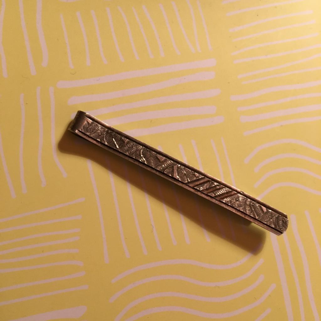 Vintage antieke zilveren gemerkte stropdasknip knip speldje, Ophalen of Verzenden, Zilver, Overige typen
