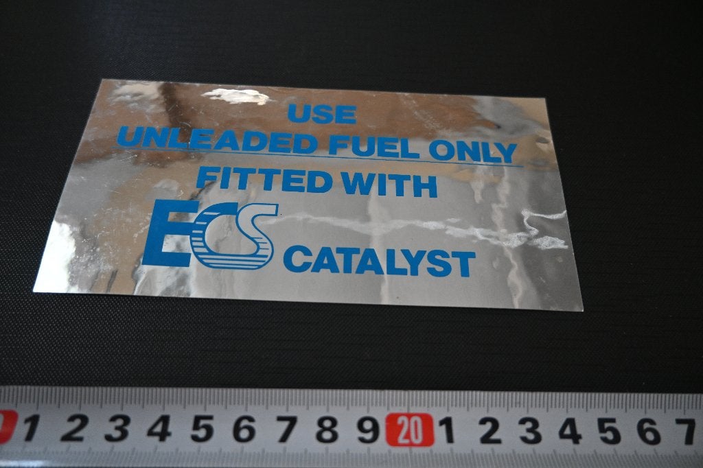 sticker use unleaded fuel only fitted with ACS catalyst  Fol, Ophalen of Verzenden, Zo goed als nieuw
