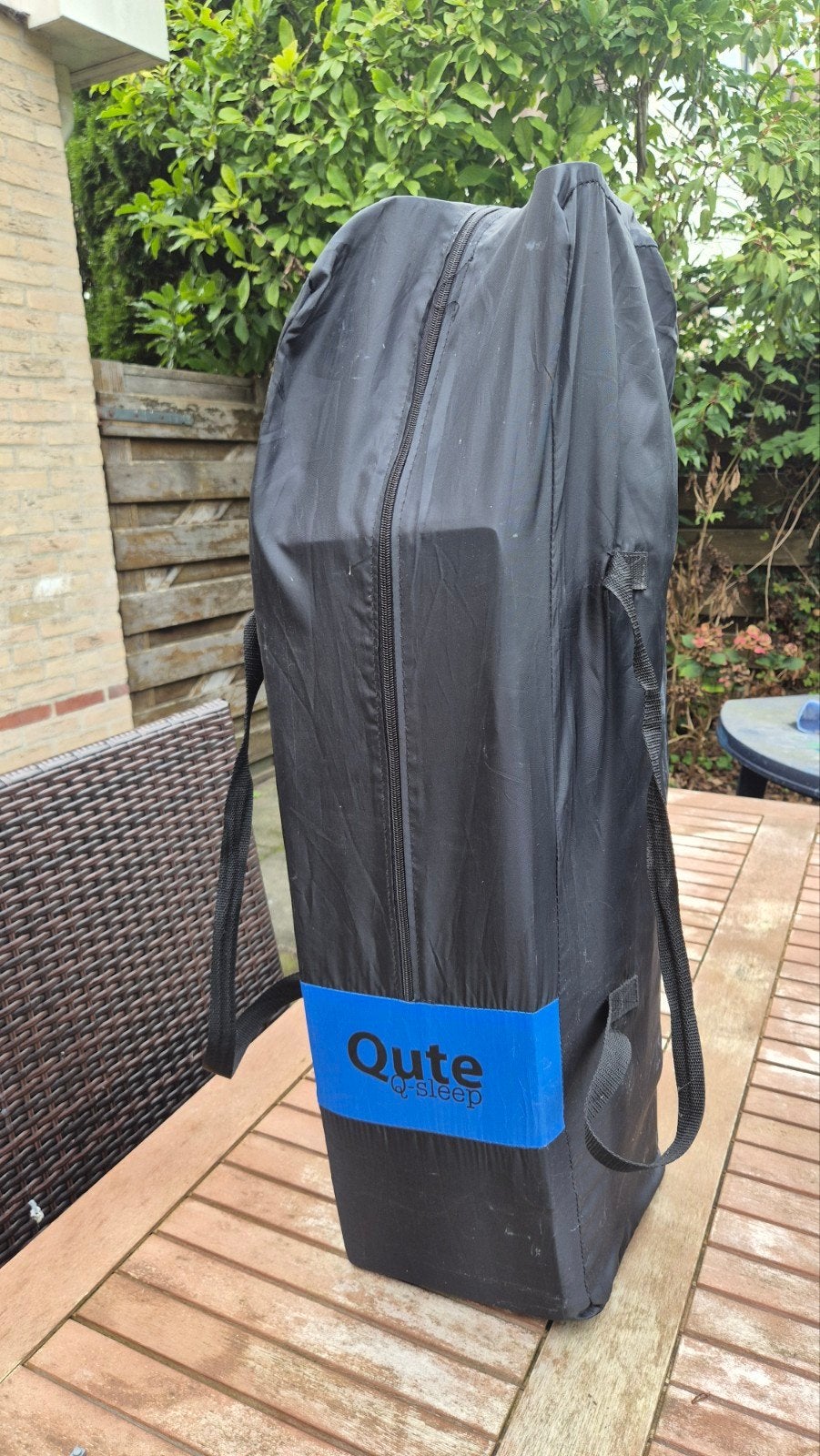 Reisbedje Qute Q-sleep met IKEA kindermatras, Ophalen, Zo goed als nieuw, Matras