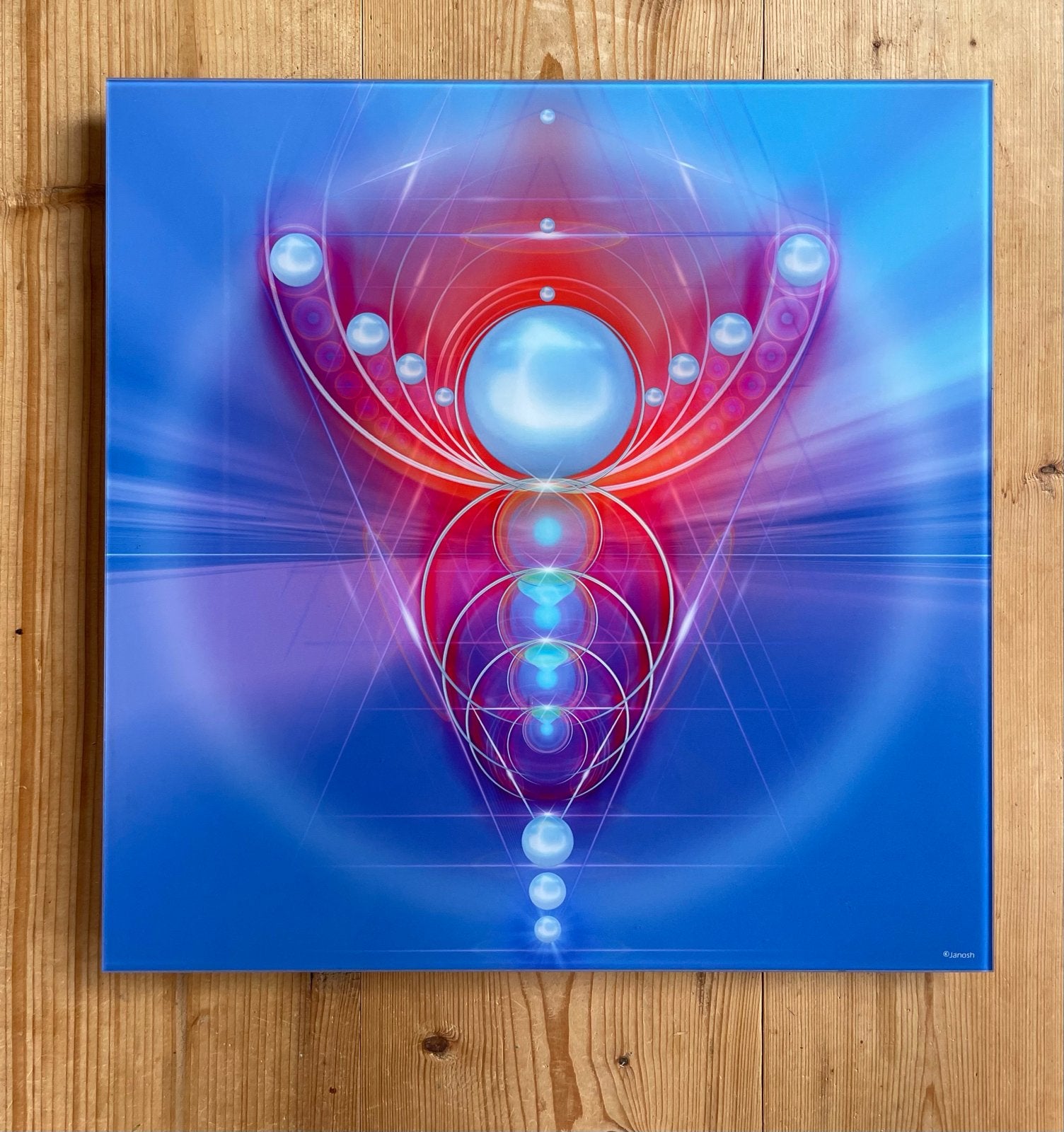 Frequentie by Janosh Art 40x40 - Geometrisch Kunstwerk, Ophalen of Verzenden