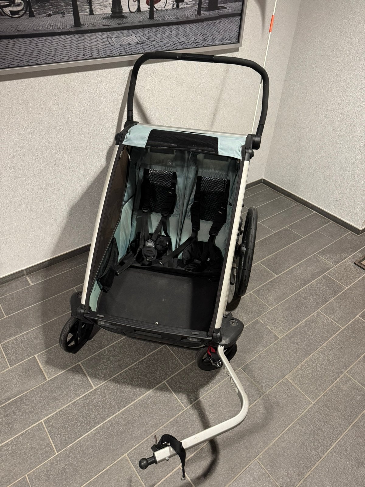 Te huur, Thule fietskar Chariot Cross 2 pers, Fietsen en Brommers, Fietsaccessoires | Aanhangers en Karren, Ophalen, Opvouwbaar