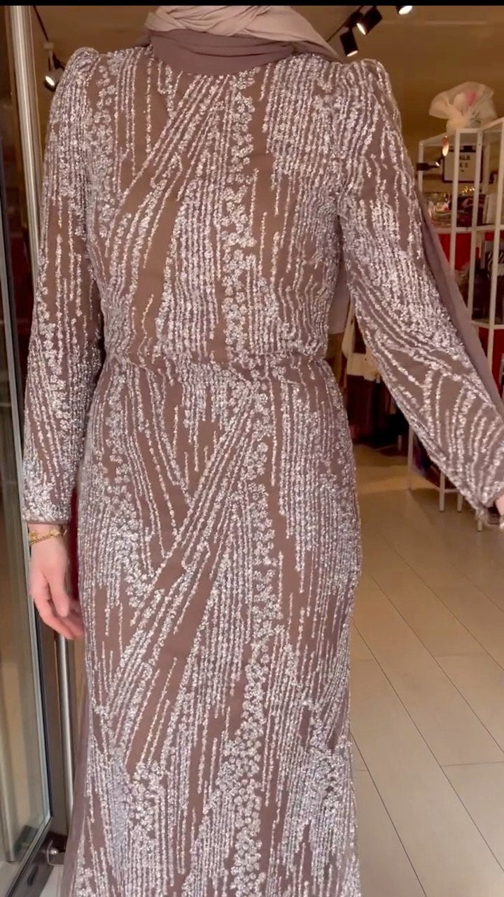 Abiye feestjurk maat 42, Kleding | Dames, Ophalen of Verzenden, Zo goed als nieuw, Maat 42/44 (L)