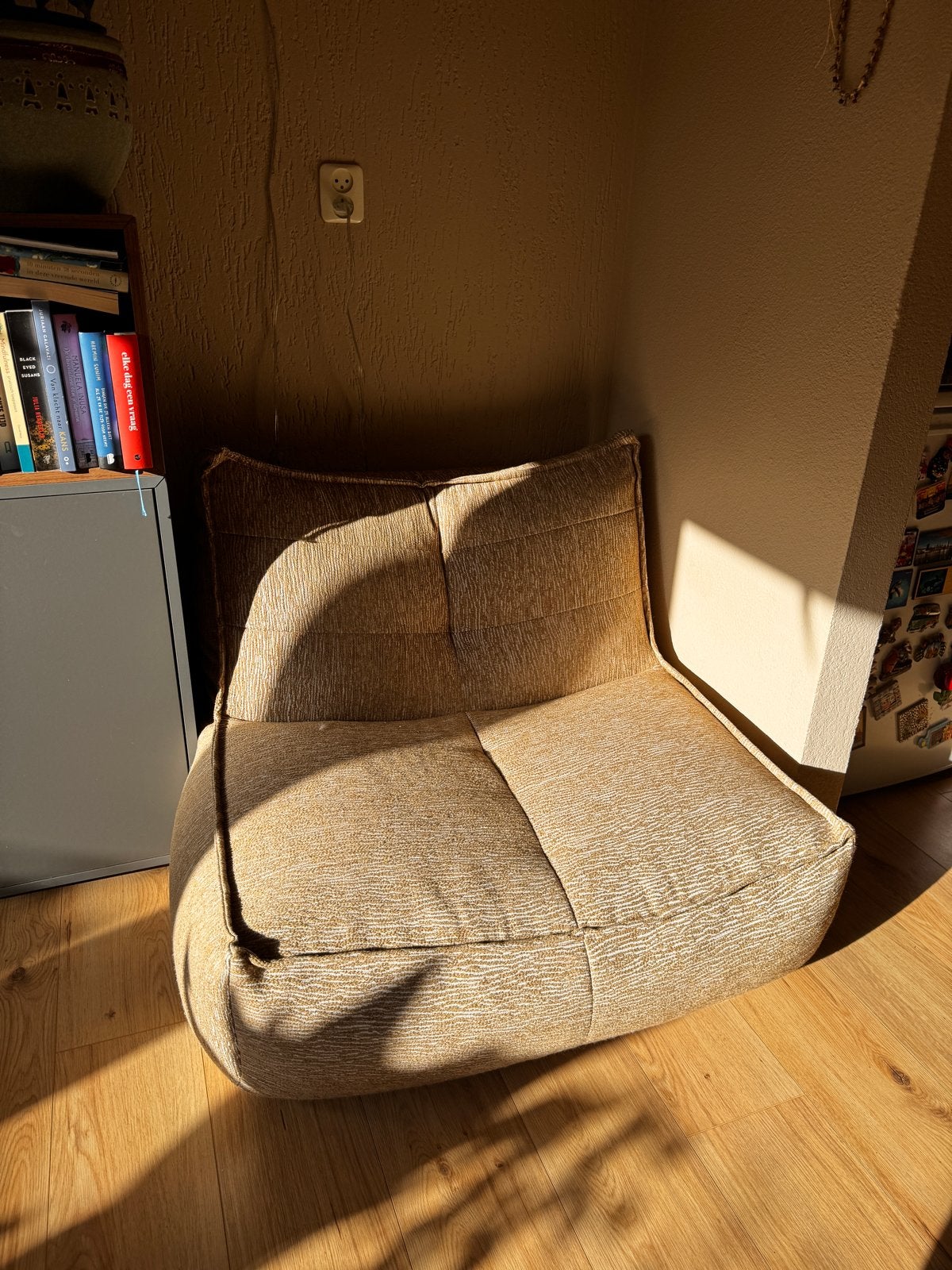 Comfortabele zitzakstoel, beige/bruin, Ophalen, Gebruikt, Beige, Zitzakstoel