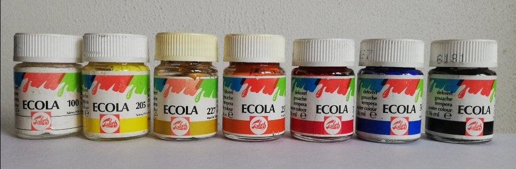 Ecola Talens dekverf 7 potjes, Ophalen of Verzenden, Gebruikt