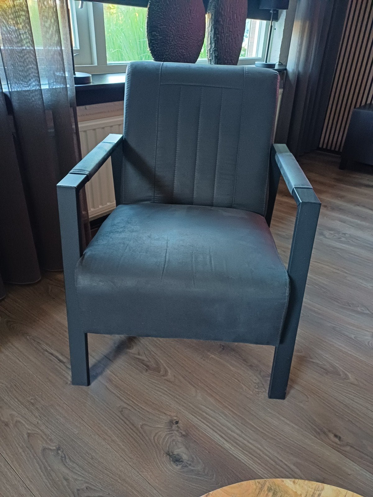 2 fauteuilstoelen antraciet, Ophalen, Zo goed als nieuw, 50 tot 75 cm