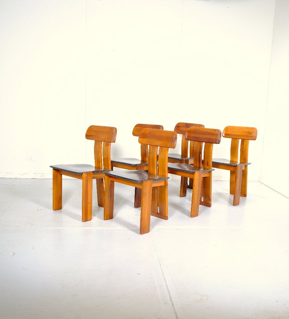 Stoelen (Saporro, Mario Marenco, Mobil Girgi), Ophalen, Blauw, Design, Hout
