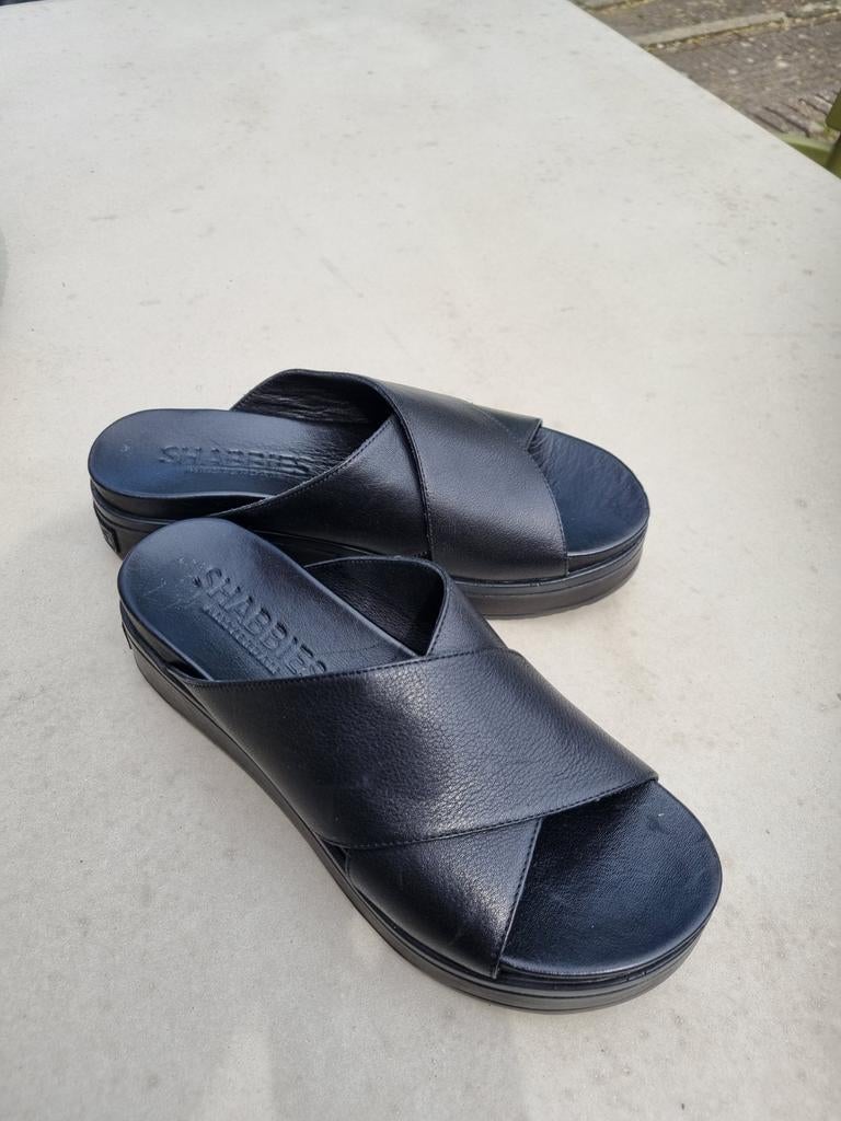 Shabbies Amsterdam leren slippers zwart mt 37l, Kleding | Dames, Schoenen, Slippers, Shabbies Amsterdam, Zwart, Ophalen of Verzenden