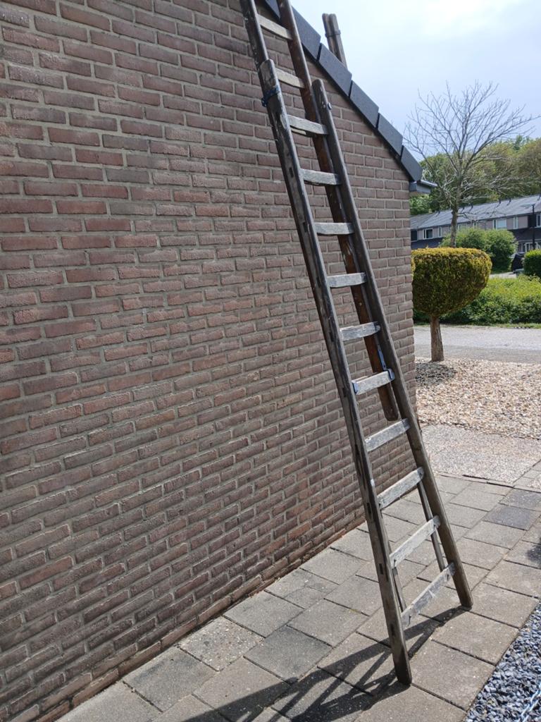 Te koop trekladder, Ophalen of Verzenden, Gebruikt, Ladder, 4 meter of meer