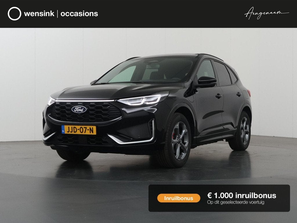 Ford Kuga 2.5 PHEV ST-Line X | Panoramadak | Winterpakket |, Auto's, Ford, 14 kWh, Gebruikt, Leder en Stof, Zwart