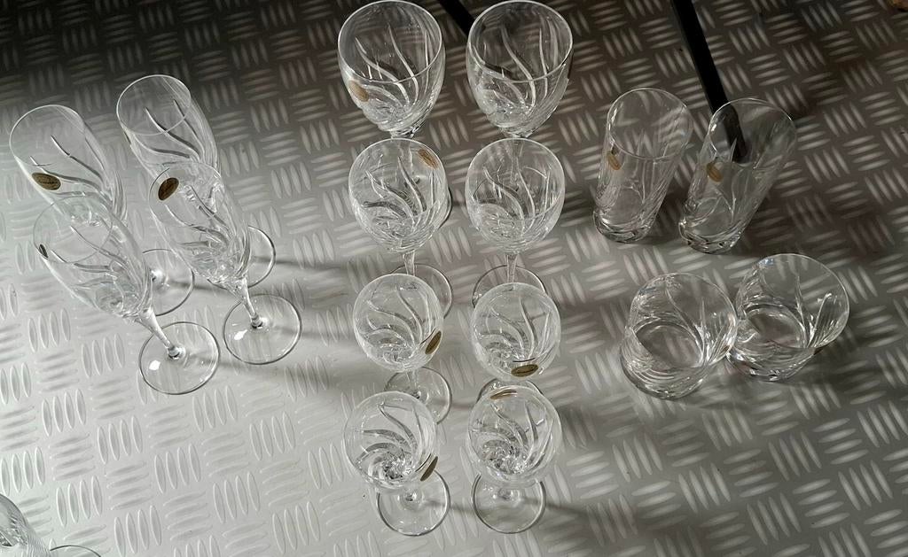 Prachtige kristallen glazen set - 16 stuks, Antiek en Kunst, Antiek | Glas en Kristal, Ophalen