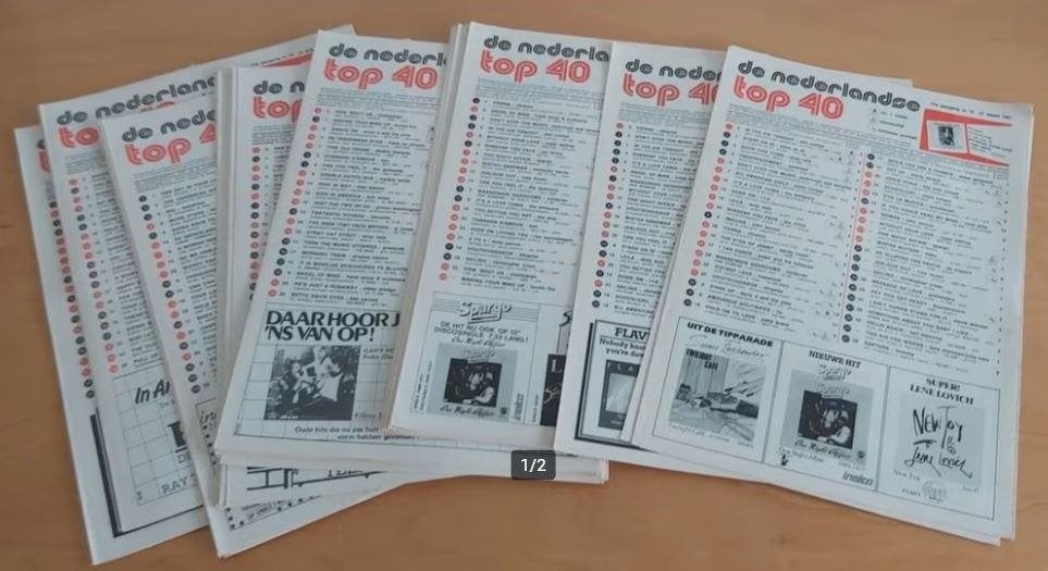 Top 40 Hitlijsten 1981-1989 origineel Radio Veronica, Verzenden, Zo goed als nieuw