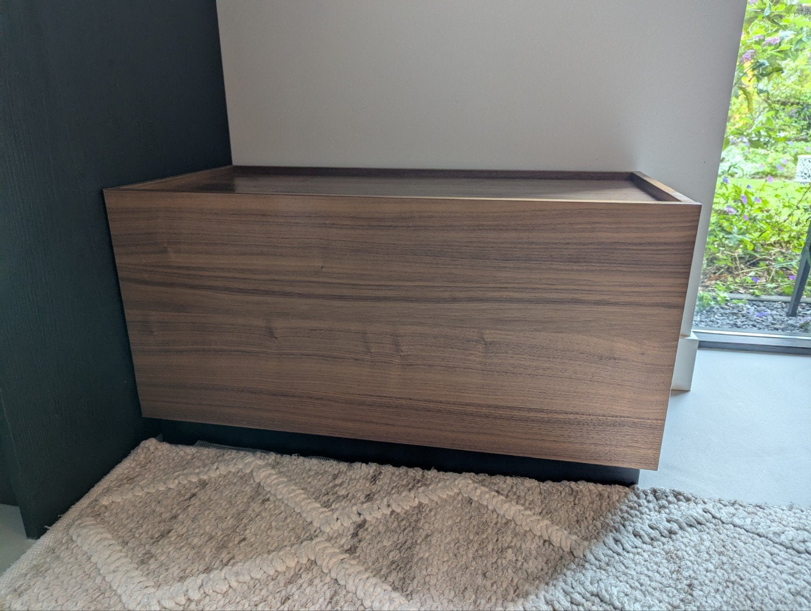 VT Wonen Block bijzettafel - Hout walnoot, Ophalen, Minder dan 45 cm, Modern, Scandinavisch, Zo goed als nieuw