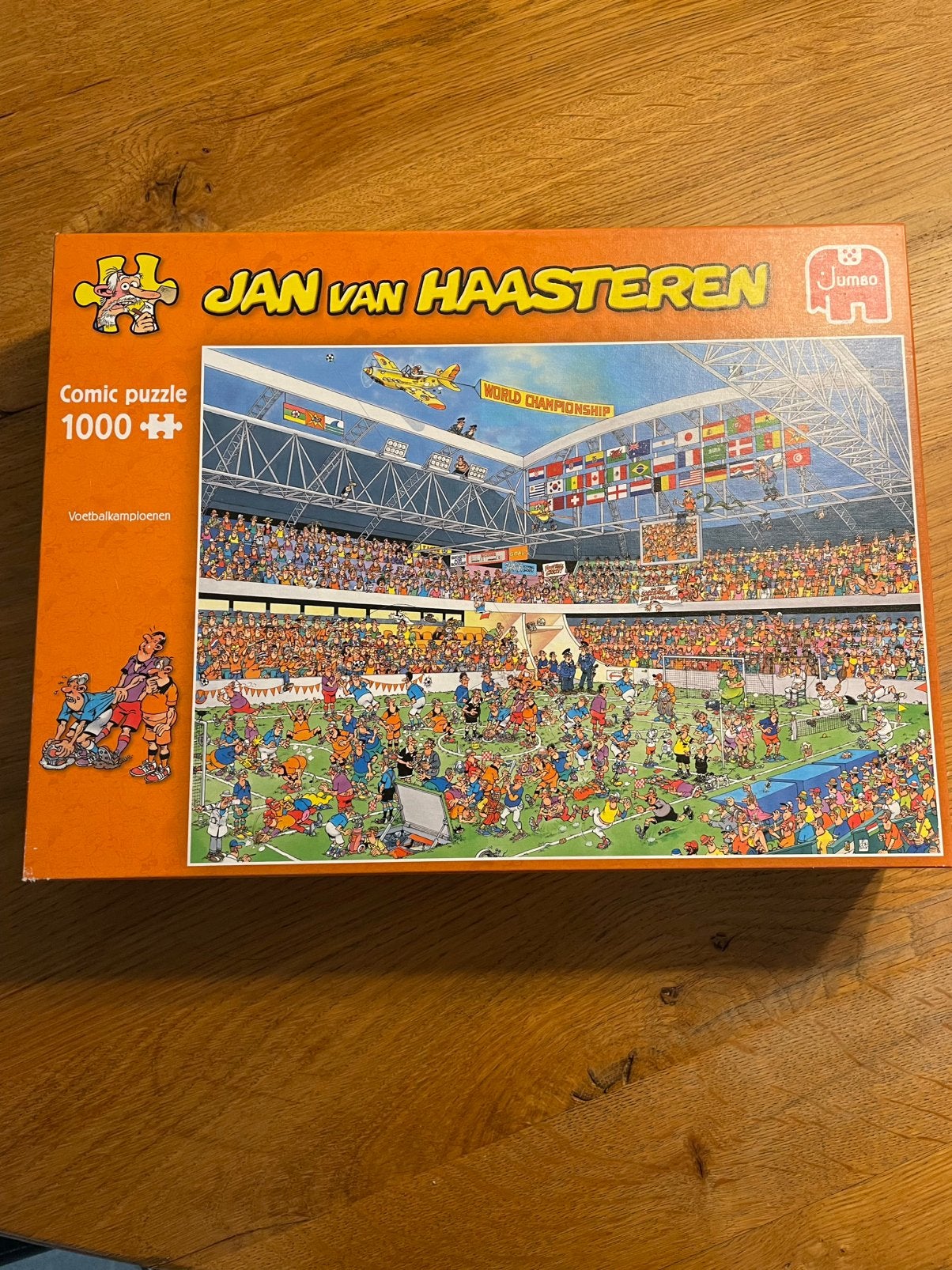 Puzzel Jan van Haasteren. 1000 stukjes. Voetbalkampioenen., Ophalen of Verzenden, 500 t/m 1500 stukjes, Zo goed als nieuw, Legpuzzel
