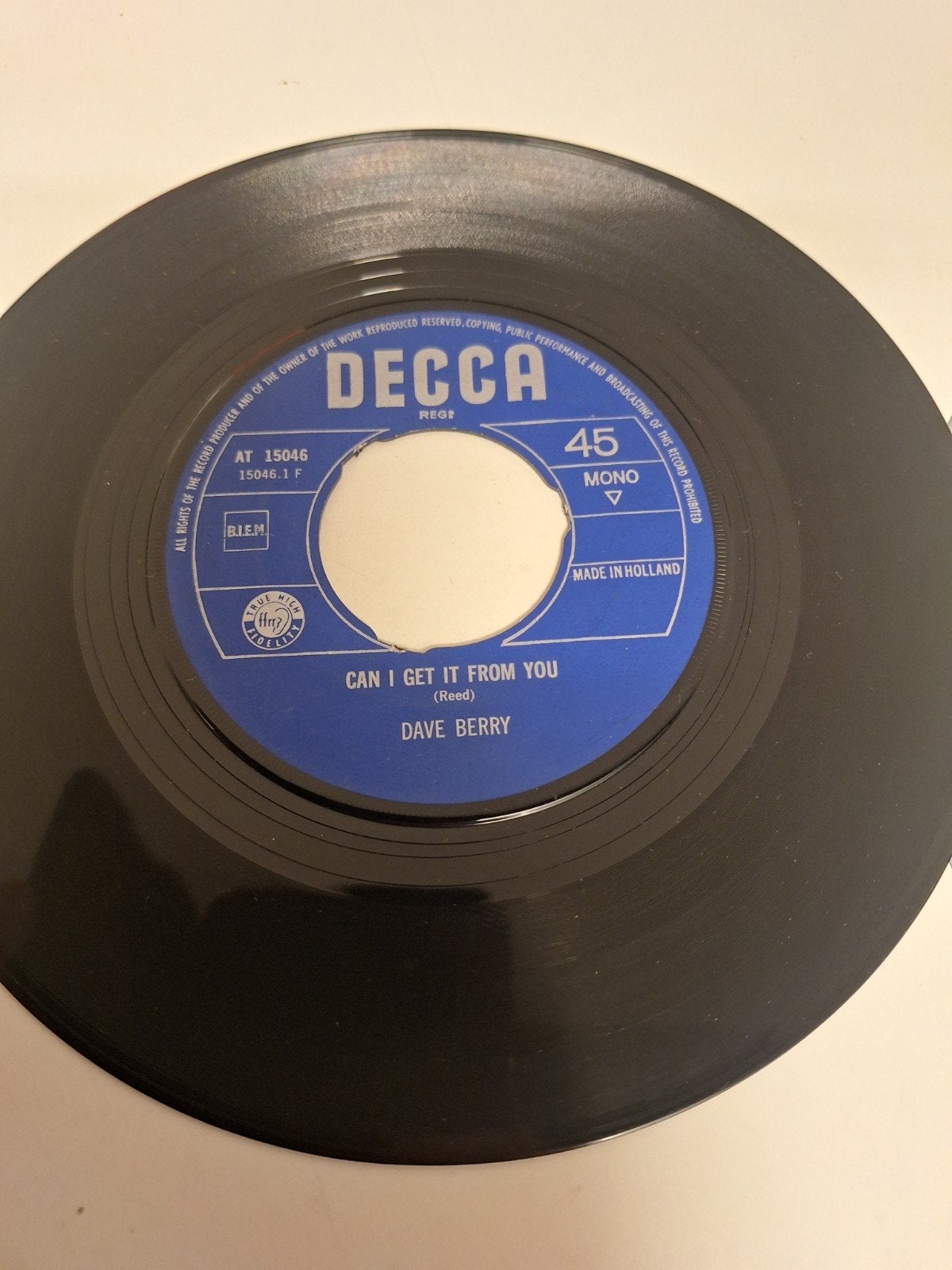Dave Berry - Can I get it from you, 1965., Cd's en Dvd's, Verzenden, 7 inch, Pop