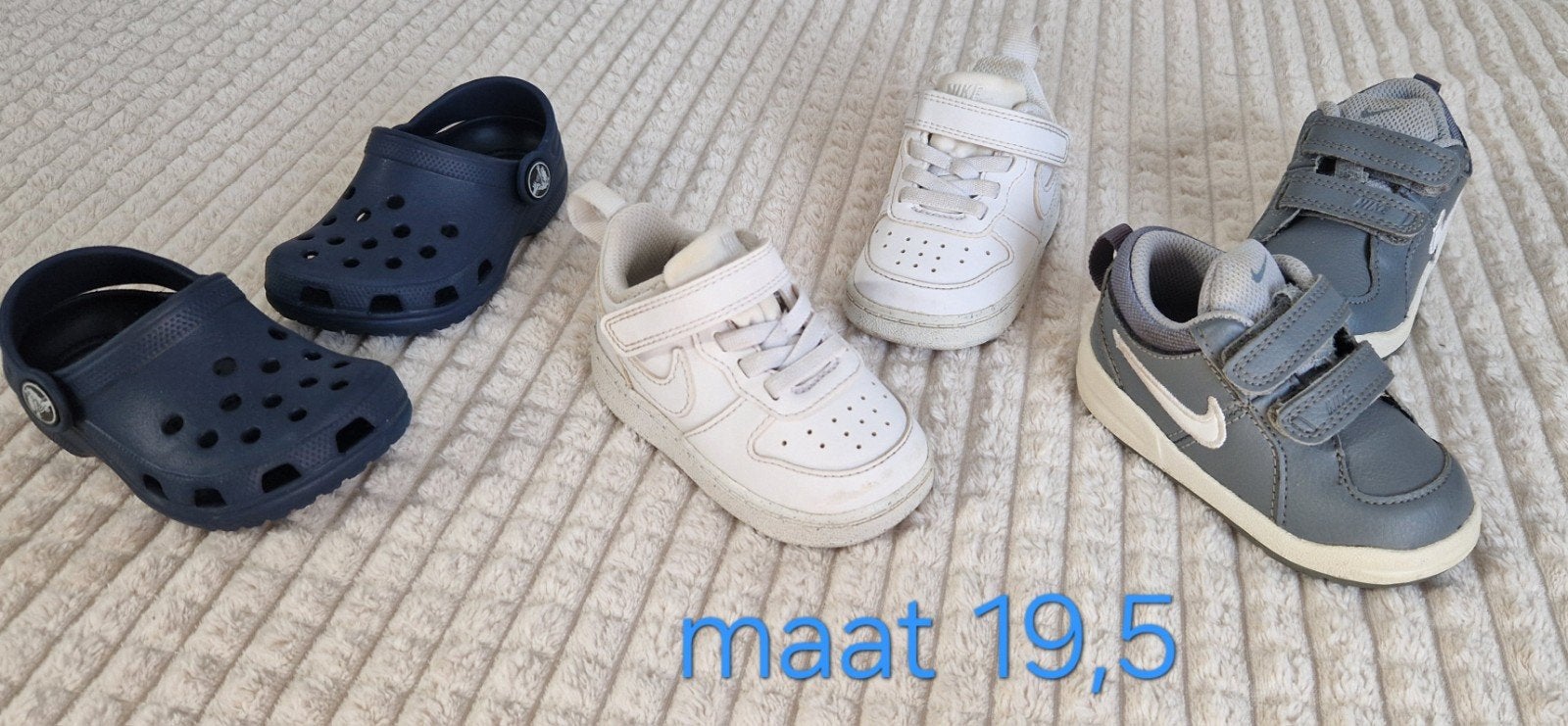 Leuke schoentjes en Crocs voor baby's - Maat 19,5, Ophalen, Gebruikt, Jongen of Meisje, Nike, Crocs