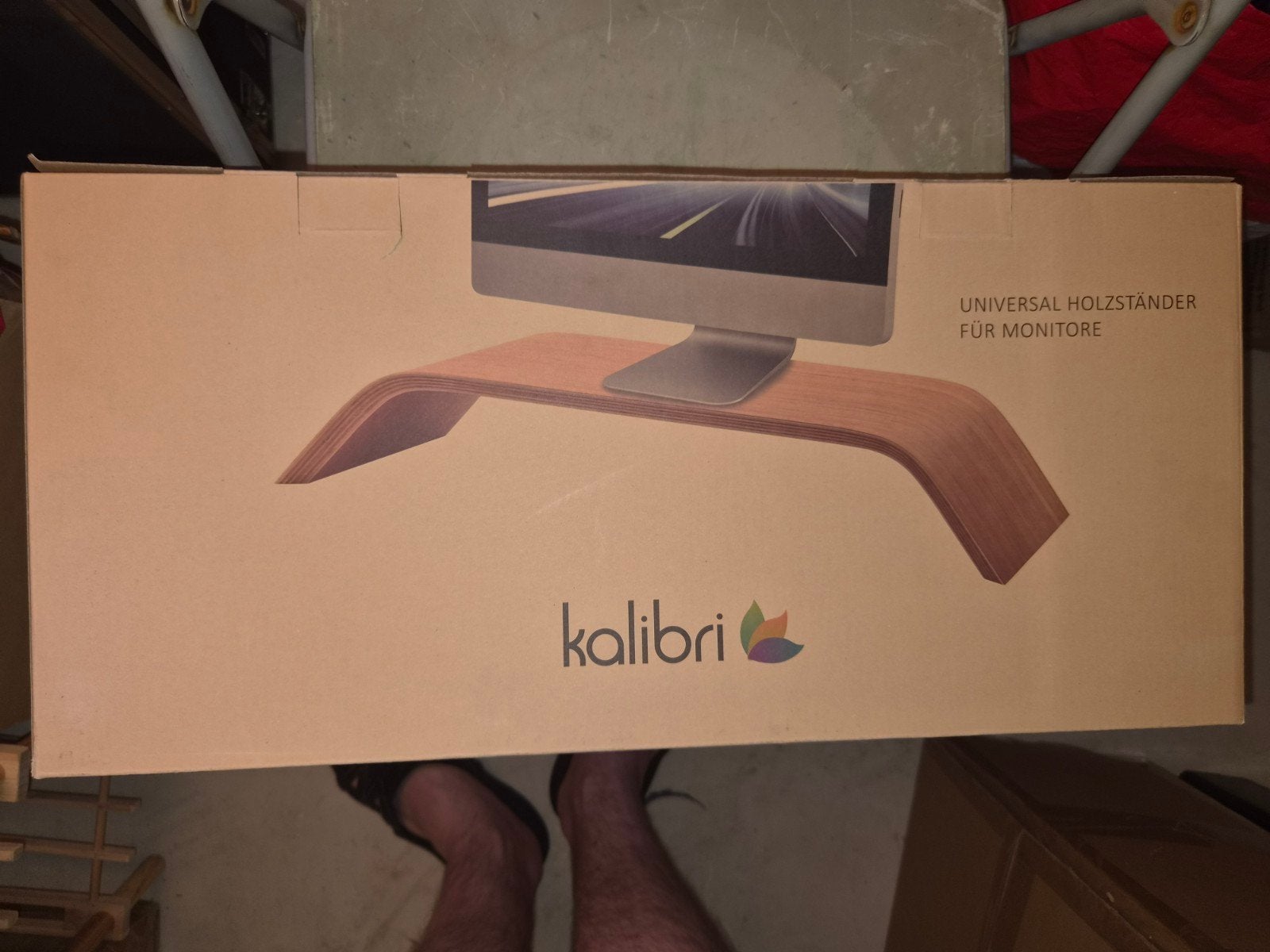 Kalibri Universele Houten Monitorstandaard - Walnoot, Ophalen of Verzenden